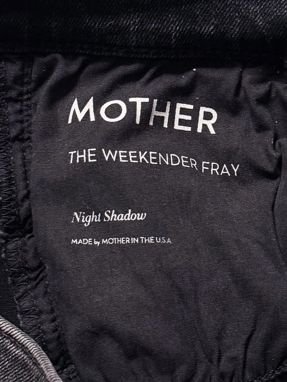 Mother The Weekender Fray Mid-Rise Flare Jeans in Night Shadow